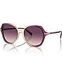 Color:Purple - Image 1 - Women's HC8377U55-Y Round Sunglasses