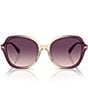 Color:Purple - Image 2 - Women's HC8377U55-Y Round Sunglasses