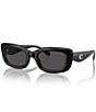 Color:Black - Image 1 - Women's HC8390U 51mm Rectangle Sunglasses