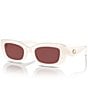 Color:Wine - Image 1 - Women's HC8390U 51mm Rectangle Sunglasses