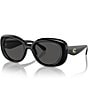 COACH Women's HC8391U 53mm Oval Sunglasses, Color:Black - Image 1