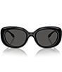 COACH Women's HC8391U 53mm Oval Sunglasses, Color:Black - Image 2