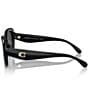 COACH Women's HC8391U 53mm Oval Sunglasses, Color:Black - Image 3