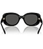 COACH Women's HC8391U 53mm Oval Sunglasses, Color:Black - Image 4