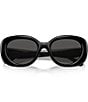 COACH Women's HC8391U 53mm Oval Sunglasses, Color:Black - Image 5