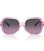 Color:Pink Gradient - Image 2 - Women's HC8395U 54mm Transparent Square Sunglasses