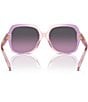 Color:Pink Gradient - Image 4 - Women's HC8395U 54mm Transparent Square Sunglasses