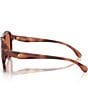 COACH Women's HC8406 55mm Tortoise Aviator Sunglasses, Color:Brown Tortoise - Image 3