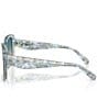COACH Women's HC8424U 54mm Square Sunglasses, Color:Pearlized Blue Watercolor/Blue Yellow Gradient - Image 3