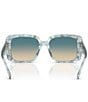 COACH Women's HC8424U 54mm Square Sunglasses, Color:Pearlized Blue Watercolor/Blue Yellow Gradient - Image 4