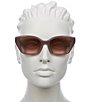 COACH Women's HC8434U 53mm Sunglasses, Color:Milky Putty - Image 6