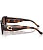 COACH Women's HC8435U 54mm Polarized Rectangle Sunglasses, Color:Dark Tortoise - Image 3