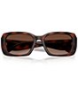 COACH Women's HC8435U 54mm Polarized Rectangle Sunglasses, Color:Dark Tortoise - Image 5