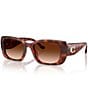 COACH Women's HC8435U 54mm Rectangle Sunglasses, Color:Caramel Tortoise - Image 1