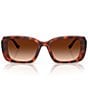 COACH Women's HC8435U 54mm Rectangle Sunglasses, Color:Caramel Tortoise - Image 2