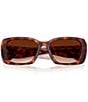 COACH Women's HC8435U 54mm Rectangle Sunglasses, Color:Caramel Tortoise - Image 5