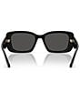 COACH Women's HC8435U 54mm Rectangle Sunglasses, Color:Black - Image 4