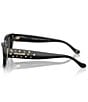 COACH Women's HC8439U 53mm Rectangle Sunglasses, Color:Black/Grey - Image 3