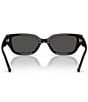 COACH Women's HC8439U 53mm Rectangle Sunglasses, Color:Black/Grey - Image 4