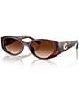 COACH Women's HC8462U 54mm Oval Sunglasses - Image 1
