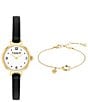 COACH Women's Iris Quartz Analog Leather Strap Watch Set - Image 1