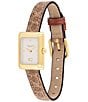 COACH Women's Mara Quartz Analog Canvas Strap Watch, Color:Chalk - Image 3