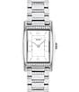 Color:Silver - Image 1 - Women's Mineral Crystal Reese Quartz Analog Stainless Steel Bracelet Watch