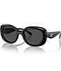 Color:Black - Image 1 - Women's Pillow Tabby 53mm Round Sunglasses