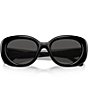 Color:Black - Image 5 - Women's Pillow Tabby 53mm Round Sunglasses