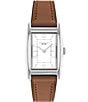 Color:Brown - Image 1 - Women's Reese Quartz Analog Brown Leather Strap Watch