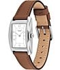 Color:Brown - Image 2 - Women's Reese Quartz Analog Brown Leather Strap Watch