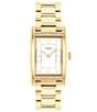 Color:Gold - Image 1 - Women's Reese Quartz Analog Gold Tone White Dial Stainless Steel Bracelet Watch