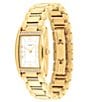 Color:Gold - Image 2 - Women's Reese Quartz Analog Gold Tone White Dial Stainless Steel Bracelet Watch