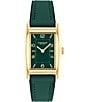 Color:Green - Image 1 - Women's Reese Quartz Analog Green Leather Strap Watch
