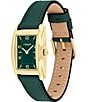 Color:Green - Image 2 - Women's Reese Quartz Analog Green Leather Strap Watch