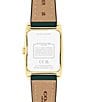 Color:Green - Image 3 - Women's Reese Quartz Analog Green Leather Strap Watch