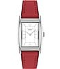 Color:Red - Image 1 - Women's Reese Quartz Analog Red Leather Strap Watch