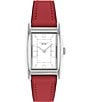 COACH Women's Reese Quartz Analog Red Leather Strap Watch, Color:Red - Image 1