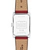 Color:Red - Image 3 - Women's Reese Quartz Analog Red Leather Strap Watch