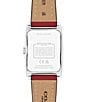 COACH Women's Reese Quartz Analog Red Leather Strap Watch, Color:Red - Image 3