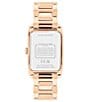 Color:Rose Gold - Image 3 - Women's Reese Quartz Analog Rose Gold Tone Stainless Steel Bracelet Watch