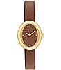 COACH Women's Sammy Quartz Analog Leather Strap Watch, Color:Saddle - Image 1