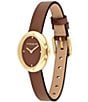COACH Women's Sammy Quartz Analog Leather Strap Watch, Color:Saddle - Image 2
