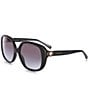 Color:Black - Image 1 - Women's Square 56mm Sunglasses