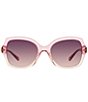 Color:Pink - Image 2 - Women's HC829 56mm Square Sunglasses