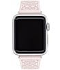 Color:Pink - Image 1 - Women's Apple Watch Signature Silicone Logo Strap