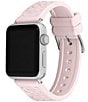 Color:Pink - Image 2 - Women's Apple Watch Signature Silicone Logo Strap