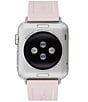 Color:Pink - Image 3 - Women's Apple Watch Signature Silicone Logo Strap