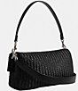 COACH Woven Soft Tabby Shoulder Bag, Color:Black - Image 5