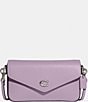 Color:Soft Purple - Image 1 - Wyn Crossgrain Leather Silver Hardware Crossbody Bag